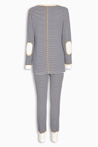 Navy/White Stripe Pyjamas